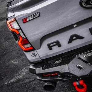 Combat Rear Bar installed on grey Ford Ranger Raptor Next Gen