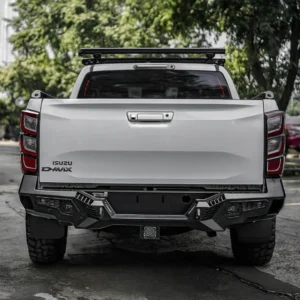 Combat Rear Bar fitted on Isuzu D-Max 2020+ providing sleek rear-end protection