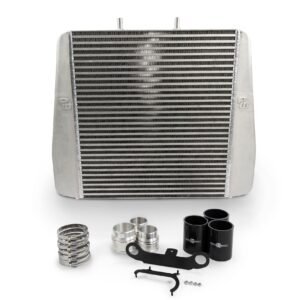 Process West Stage 2 Intercooler Kit for Next Gen Ranger Raptor with black silicone hoses and installation hardware.