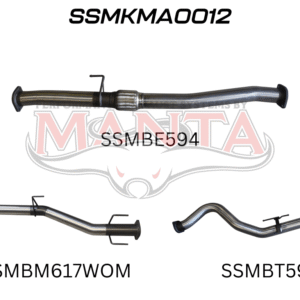Manta SSMKMA0012 DPF Back Exhaust System components for Mazda BT50 2020-on 3.0L