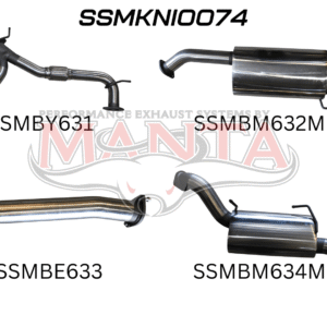 Nissan Patrol Y62 V8 5.6L Wagon 3in Catback Exhaust System – Manta Performance Manta SSMKNI0074 3in Catback Exhaust Kit Components for Nissan Patrol Y62 V8 5.6L Wagon