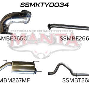 Manta Performance Exhaust System with centre muffler for Toyota Landcruiser HDJ100 4.2L TD Wagon