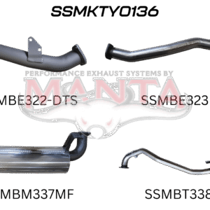Manta Toyota Landcruiser HZJ80 3IN Turbo Back Exhaust System with Muffler