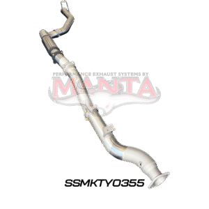 Manta 4-inch exhaust system Toyota LandCruiser VDJ79 detailed angled view