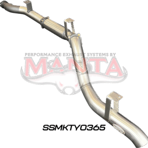 Manta high-performance stainless steel exhaust pipe with mounting brackets