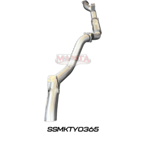 Manta stainless steel exhaust system pipe with reinforced bends and mounting brackets