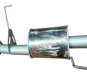 3-inch Outback Exhaust pipe section with resonator and mounting brackets