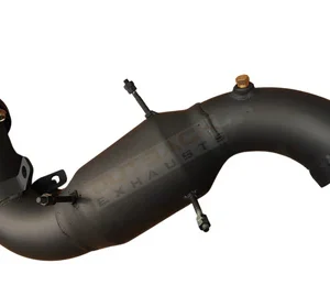 3-Inch Turbo-Back Exhaust System – Mandrel-Bent 4WD Performance Kit Black mandrel-bent turbo dump pipe with welded fittings and sensor ports for diesel 4WD exhaust systems.