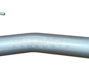 3-inch exhaust dump pipe section with welded hanger and flange