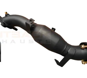 3-inch turbo back exhaust dump pipe for Nissan Navara D40 YD25, black coated with mounting flanges and hardware