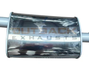 Stainless steel muffler assembly for Toyota LandCruiser 79 Series 4.2L 1HZ by Outback Exhausts