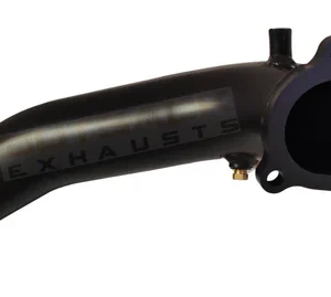 3-inch dump pipe for Toyota LandCruiser 75/78 Series – Outback Exhausts black coated turbo dump pipe