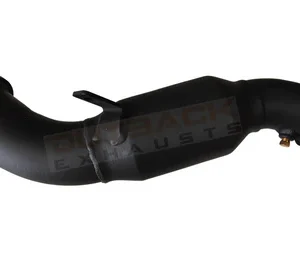 Black coated turbo-back exhaust dump pipe for Toyota LandCruiser 200 Series VDJ200.