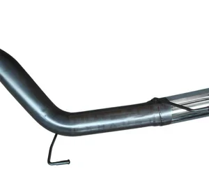 Stainless rear exhaust pipe with polished muffler for Toyota LandCruiser 200 Series VDJ200.