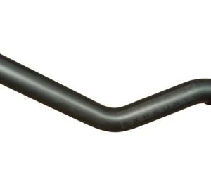 Mandrel-bent diesel exhaust tail pipe with angled bends and flange fitting for 4x4 vehicles.