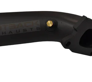 Outback Exhausts black coated turbo dump pipe with flange and sensor port