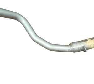 Mandrel-bent exhaust front pipe with integrated high-flow hotdog resonator